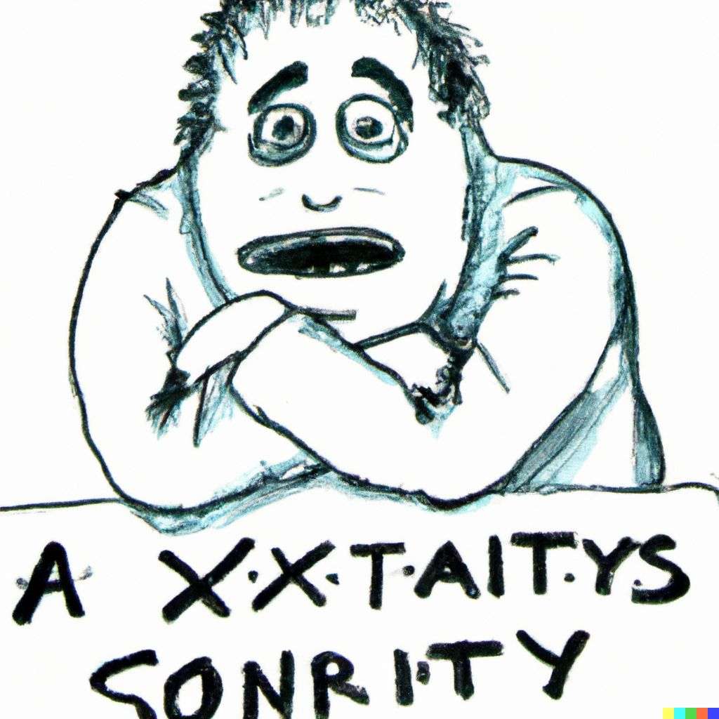 a representation of anxiety, classic comic strip